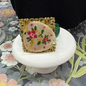Adorned Crown Jewelry vintage mother of pearl painted watch bangle